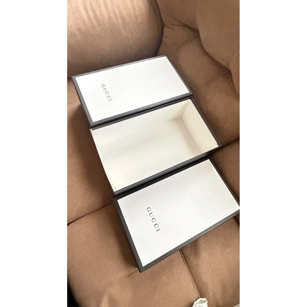 Gucci Set of 2 Large Shoe Boxes and 4 White Logo Dust Bags Luxury‎ Storage